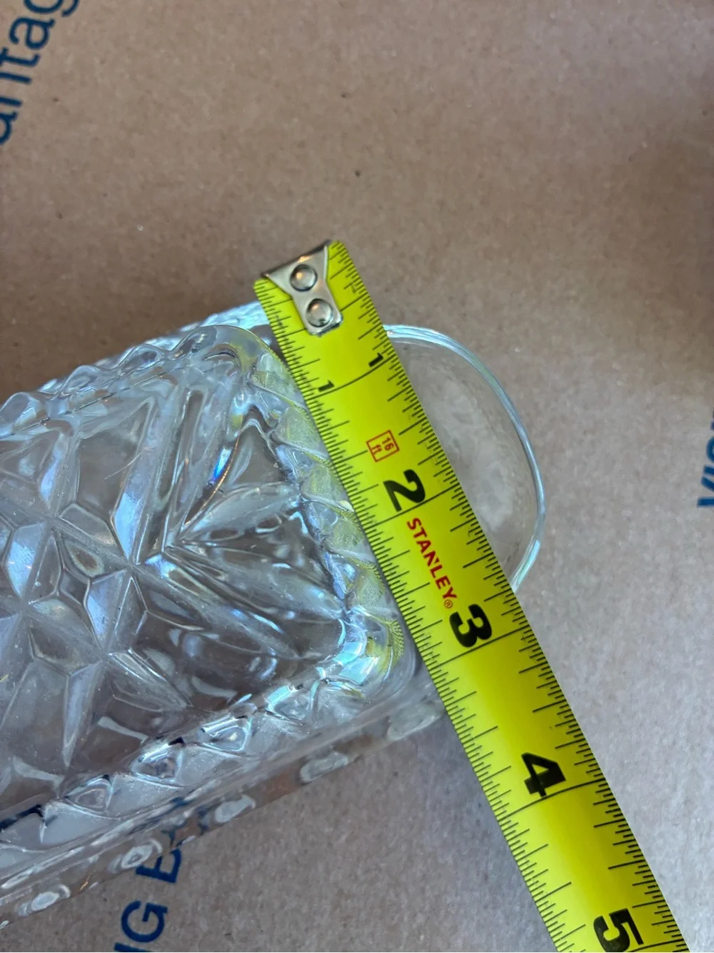 Vintage Crystal Covered Butter Dish 1/4 Pound Classic Waffle Cut 8.5X3 Homemaker